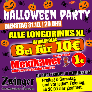 Halloween Party Zwinger Herrenberg